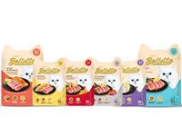 Bellotta Dogsncats Bellotta Premium Wet Food for Cats and Kittens, Tuna & Salmon X 2 + Tuna X 2 + Mackerel X 2 + Tuna with Chicken X 2 + Shirasu X 2 + Shrimp X 2, Orange, 85 G (Pack of 12)