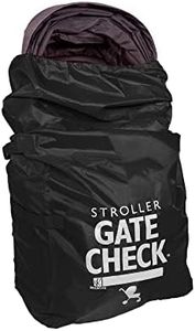 J.L. Childress Gate Check Bag for Standard & Double Strollers - Stroller Air Travel Bag, Black