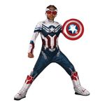 Rubies Official Marvel The Falcon and The Winter Soldier Captain America Deluxe Costume, Kids Superhero Fancy Dress