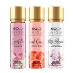 So…? Unique Womens Summer Breeze Bundle Sweet Pea, Coral, White Blossom Body Mist Spray Mixed Fragrance Set 150ml (Pack of 3)