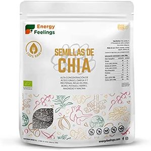 Energy Feelings Chía Ecológica En Semillas, Xxl - 3 Paquetes De 1000 Gr - Total: 3000 Gramo