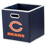 Franklin Sports NFL Chicago Bears Collapsible Storage Bin - NFL Folding Cube Storage Container - Fits Bin Organizers - Fabric NFL Team Storage Cubes