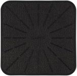 Lazy K Induction Cooktop Mat - Silicone Fiberglass Scratch Protector - for Magnetic Stove - Non slip Pads to Prevent Pots from Sliding during Cooking - Square (7.4inches) Black