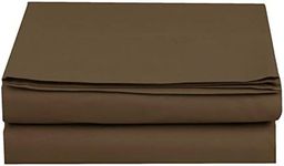 Elegant Comfort Premium Hotel Quality 1-Piece Flat Sheet, Luxury and Softest 1500 Thread Count Egyptian Quality Bedding Flat Sheet, Wrinkle-Free, Stain-Resistant, Twin/Twin XL, Brown