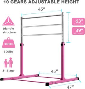 Mosebears Kids Gymnastics Bar – Adjustable Training Equipment