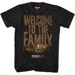 American Classics Resident Evil Horror Science Fiction Video Game Welcome Black Adult T-Shirt Tee