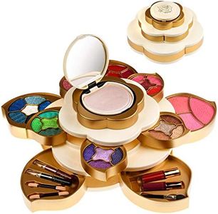 CoralBeau All In One Makeup Kit for Women and Teens - Flower Makeup Set for Girls with Pigmented Eyeshadows, Lip Creams, Blushes, Concealer and Mirror - Full Starter Makeup Gift Set for Beginners