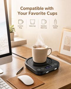 Electric Coffee Mug Warmer – Desktop Beverage Heater Plate