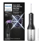 Philips Sonicare Power Flosser 3000 Cordless, Oral Irrigator Quad Stream technology and whisper quiet, Black, HX3826/23