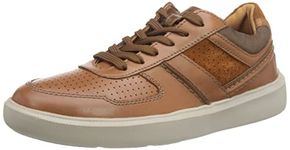 Clarks Men's Dark Tan Combi Leather Boat Shoes - 6 UK