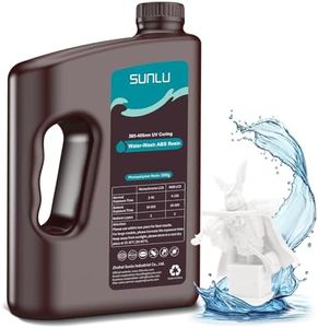 SUNLU 3000g Water-Wash ABS Resin, Combines Features of ABSLIKE Resin & Water Washable Resin, Non Brittle, High Precision, Low Shrinkage, Fast Curing 3D Resin for LCD DLP SLA 3D Printers, 3KG White