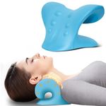 Stea Neck Cloud Neck Stretcher,Pillows for Neck and Shoulder Pain,Neck Stretcher Posture Corrector,Neck Stretcher for Pain Relief,Relax Neck and Shoulders (Blue-1)