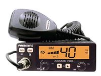 President Adams FCC CB Radio. Large LCD with 7 Colors, Programmable EMG Channel Shortcuts, Roger Beep and Key Beep, Electret or Dynamic Mic, ASC and Manual Squelch, Talkback