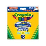 Crayola 10-Count Washable Ultra-Clean Broad Line Bold Markers Arts & Crafts (58-7810)