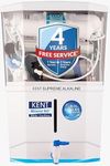 KENT Supreme Alkaline RO Water Purifier | 4 Years Free Service | ISI & NSF Certified | RO + UV + UF + Alkaline + TDS Control + UV LED in Tank | 8L Tank | 20 LPH Purification, White