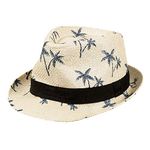 Boland Palm Tree Hawaiian Trilby Hat Tropical Theme Fancy Dress Summer Party Accessory Headwear Beach Adult One Size