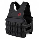 B Fit Adjustable Weighted Vest for Men Women, Rucking Weight Vests Adjustable for Running, Training Workout, Jogging, Walking (Black, 20 Kgs)