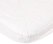 BabyDoll Bedding Fitted Waterproof Cradle Mattress Protector, 15x33, white