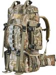 NEW VIEW Hunting Backpack with Waterproof Rain Cover, 60L Camo Backpack for Men, 600D Hunting Bag for Hunters, Hiking, Camping, tree, 60L