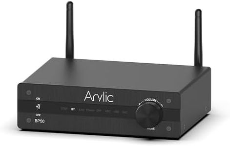 Arylic BP50 Bluetooth 5.2 aptX HD Music Receiver for Home Stereo with HDMI ARC, Phono in, RCA Optical Output for AV Receiver or Stereo Preamplifier and GO Control APP.