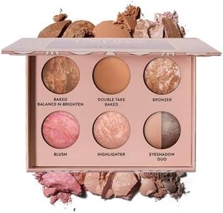 LAURA GELLER Baked Icons Complete Full Face Palette, Deep | All-in-One Makeup Palette with Baked Foundations, Blush, Bronzer, Highlighter, Eyeshadows | Coverage for Mature Skin | Travel-Friendly