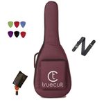 True Cult Acoustic Guitar Bag Compatible with All 38; 39; 40; 41; 42 Inches Guitar (Wine Red)