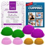 LURE Essentials Chakra Cupping Therapy Set for Myofascial, Trigger Point, Back Pain, Muscle and Joint Pain