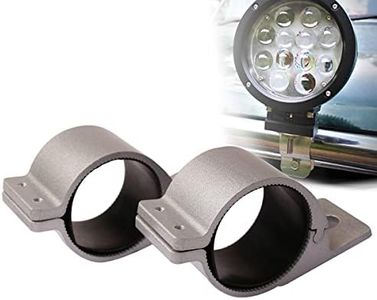 WOWLED Pince de fixation de support de par-buffles, deux pièces de 6,3 cm, pour barre lumineuse LED de camion, projecteurs UHF HID TJM