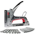 Staple Gun NEU MASTER, Light Duty Stapler Kit Come with 1600 pcs 5/16,3/8 inch JT21 Staple Strip, All Steel Tacker for General Repairs, Crafts, Upholstery, Decorating.