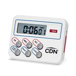 CDN TM8 Multi Task Digital Timer and Clock-Loud and Long Alarm
