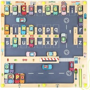 Magnetic Alphabet Maze Letter Puzzle Montessori Wooden Magnet Puzzle Game Board Montessori Learning Educational Toys for Toddler Montessori Fine Motor Skills Toys Giftfor Boys Girls 3 4 5 Years Old