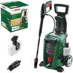 Bosch 1700W Electric High Pressure Washer Cleaner 1885 PSI, 6m Hose, 3-in-1 Nozzle & Detergent Nozzle, Self Priming Capable, Double Filtration, On-Board Accessory Storage (UniversalAquatak 130)