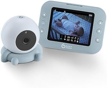 Babymoov Babyphone Caméra Sans Fil YOO Roll - Batteries Rechargeables - Autonomie 8h - Ecran 3,5" Qualité Infrarouge - Berceuses - Portée 300m - Garantie à vie