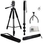 3 Piece Best Value Tripod Package For Sony Alpha DSLR SLT-A33 A35 A37 A55 A57 A65 A77 A99 A100 A200 A230 A290 A300 A330 A350 A380 A390 A450 A500 A560 A550 A700 A850 A900. Includes 1 professional 72 Inch Tripod With Carrying Case 1 Professional 67 Inch Monopod 1 Extra Flexible Double Joint Gripster Tripod