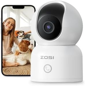 ZOSI C518 2K 3MP Pan/Tilt Security Camera,360° Views Baby/Pet Dog Monitor,2.4G/5G Dual-Band WiFi Indoor Cam with App,Smart Person Detection,2 Way Aud,Cloud & SD Card Storage,Works with Alexa
