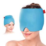 Comfytemp Migraine Relief Cap Stretchable, Wearable Reusable Headache Relief Cap, Form-Fitting Migraine Headache Ice Hat, Cold Therapy Head Wrap for Tension Headache Relief, Sinus Pressure, Puffy Eyes