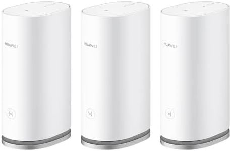 HUAWEI WiFi Mesh 3, Router Mesh Wi-Fi 6 AX3000 para Todo el hogar, Cobertura de hasta 200-400 m², Paquete de 3, 9 Puertos GE en Total, Seguridad HomeSec™, Exclusivo de Amazon