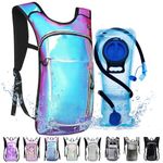 CTSAYCTL Hydration Backpack with 2L Hydration Bladder,Rave Hydration Pack,Lightweight Water Backpack for Women Men,Hydropack Hydro for Hiking,Running,Biking,Music Festival,Festival Gear