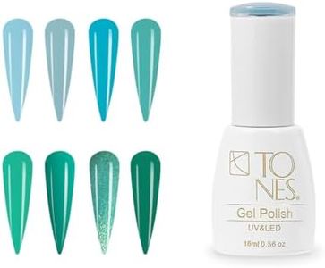 TONES Gel Polish Kit - Turquoise (8 Colors x 0.56 fl oz) Manicure Salon Home for Women Manicure Collection Uv Led Nail Gel