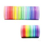 Washi Tape Set 40 Rolls Masking Tape Pack Colorful Decorative Thin Tapes Fit DIY Scrapbooking Crafts Gift Wrapping Tapes(5MM and 3MM Wide)