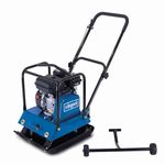Scheppach HP1800S Wacker Plate Compactor, 4.1kW 196cm³ Petrol Engine, 23000N Compaction Force, 544x440mm Plate, 30cm Depth, Wheels & Rubber Mat
