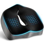 POOTACK Seat Cushion, Memory Foam Office Chair Cushion, Supportive Seat Cushion Non-Slip Car Seat Cushions, Cushion Pad for Gaming Chair, Long Sitting