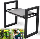 Garden Kneeler and Seat Heavy Duty - Anti-Tip Superior Stability Gardening Stool with Ergonomic Handles for Seniors Stand Up, Foldable Bench with 12.7" Wider Kneeling Pads for Weeding Planting Gifts