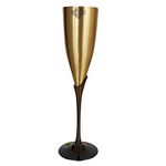 INDIAN ART VILLA Brass Matt Finish Flute Champagne Glass, Bareware, Bar Accessories & Tools for Bars, Catering Venues, Home, Office, Party, Hotels, Volume- 200 ML - Pack of 1