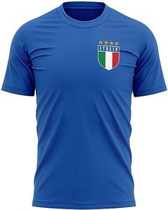 Printbox Originals Italian Badge Men's T-Shirt, Italia Shirts for Men, Italy Soccer Gifts Royal