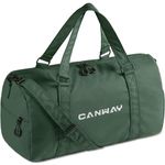 CANWAY Sports Gym Bag for Men and Women, Duffle Bag with Shoes Compartment and Wet Pocket, 40L Weekender Overnight Bag for Travel, Waterproof (Hunter Green)