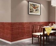 BeautifulWalls 3D Border Wallpaper Sticker I 3D Roman Looks Foam Wallpaper Sticker Panels I Wallpaper for Living Room Bedroom I Furniture, Door I Foam Tiles (Rose Wood, 1 Piece, 70 X 89 cm)