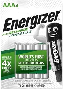 Energizer Batterie Ricaricabili AAA, Recharge Power Plus, Confezione da 4