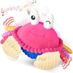 Baby Toys 6-12 Months,Crawling Crab Baby toy-40 Nursery Rhyme & Dancing Walking Moving Bouncing Feature,Fun Interactive Tummy time Toys,Crawling Toys for 6 Month Old Baby GIFS
