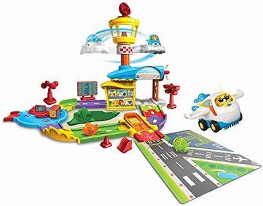 VTech - Aeropuerto Aventuras TutTutBólidos, Pistas y Coches de Juguete para niños +1 año, Circuito para Combinar, Incluye Jet el avión, Versión ESP